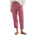 thumbnail image 2 of RXIRUCGD Pantalon Ample Décontracté d'Été pour Femme en Coton et Lin à Boutons, Rouge, Taille : 4TG, 2 of 6