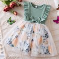 thumbnail image 5 of TopLLC Robe à Manches Courtes à Col Rond Filles Été Nouvelle Robe à Manches Courtes Robe Princesse en Gaze Imprimée Robe d'Anniversaire Robe Robe Fille, 5 of 5