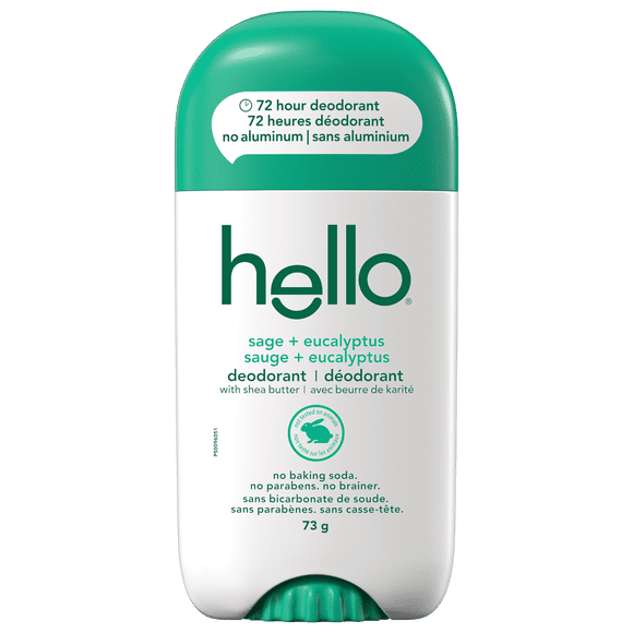 hello Sage + Eucalyptus Aluminum Free Deodorant, 73 g Stick Deodorant