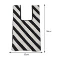 thumbnail image 3 of Striped Lady Top-handle Bags Fashion Knit Wrist Tote Portable for Work (Style 7), 3 of 7