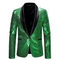 thumbnail image 1 of TIMIFIS Men's Sequin Blazer Fashion Button Lapel Suit Jacket Dinner Prom Performance Costumes Slim Blazer, 1 of 7