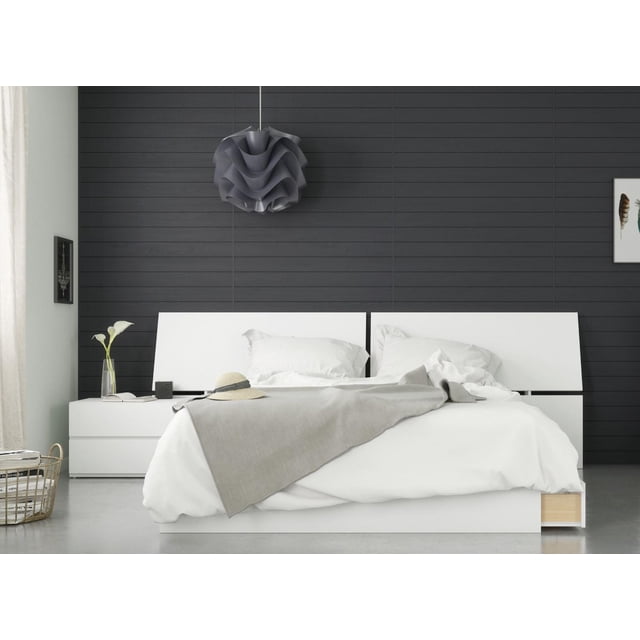 Ensemble de chambre à coucher 3 pièces Lumiere de Nexera, Blanc