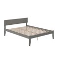 thumbnail image 4 of Orlando King Wood Platform Bed with Modern Panel Headboard in Grey, 4 of 14