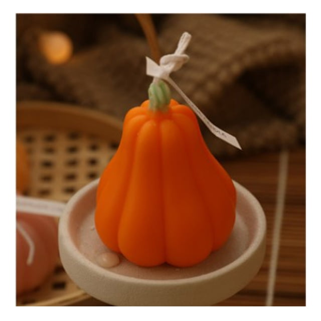 Pumpkin Shaped Aroma Tea Light Candles Set for Home Decor, Thanksgiving Holiday Scented Tabletop Decoration Gift