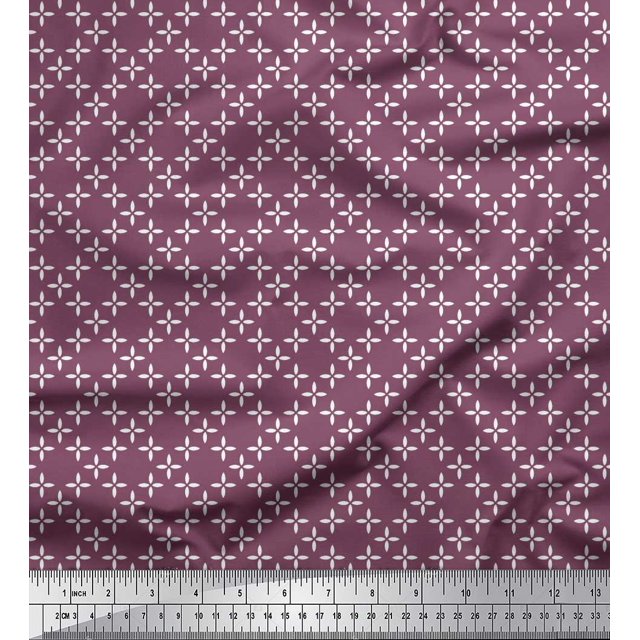 Soimoi Rayon Fabric Floral Small Decor Fabric Printed Yard 42 Inch Wide