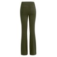 thumbnail image 4 of MAWCLOS Pantalon Évasé à Jambe Grand Taille Haute pour Femme, Vert, m, 4 of 6