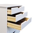 thumbnail image 4 of Pemberly Row Modern Solid Wood 6-Drawers Wide Roll Utility Cart in White, 4 of 8