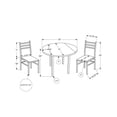 thumbnail image 4 of Monarch Specialties Dining Table Set, 3pcs Set, Small, 35" Drop Leaf, Kitchen, Metal, Laminate, Brown, Black, Contemporary, Modern, 4 of 4