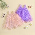 thumbnail image 3 of Fortune Toddler Girl Butterfly Dress Solid Color Sling Dress Sweet Princess Dress, 3 of 7