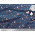 thumbnail image 3 of Soimoi Poly Georgette Fabric Floral,Deer & Fox Kids Print Fabric by The Yard 52 Inch Wide, 3 of 3