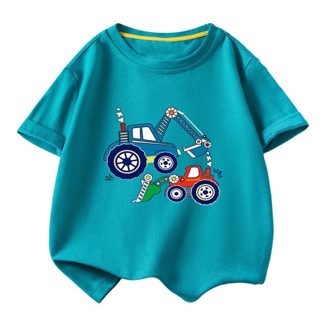 RXIRUCGD 2025 Vêtements d'Été pour Enfants T-shirt Décontracté Ample à Manches Courtes à Col Rond pour Adultes