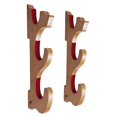 thumbnail image 4 of jifeng Wall Mount Display Stand, Display Hanger, Bamboo, Velvet Padded Hook Wall Display Rack for Flute Tanto 3 Tier, 4 of 9