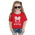 thumbnail image 4 of Chemises pour Bébé Fille Grandes Tailles Enfants Filles Imprimé Graphique Mignon Col Rond Manches Courtes T-Shirt Décontracté d'Été, 4 of 4
