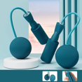 thumbnail image 3 of enqiretly Cordless Jumping Rope Gym Exercise Fitness Weighted Jump Rope for Kids Ball dia6.5cm Blue, 3 of 5