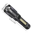 thumbnail image 3 of Hearth & Gear Bright Flashlight LED Flashlight With Zoomable Focus For Outdoor Activities Emergency & Everyday Use" Small Flashlights Powerful Mini Flashlights High Headlamp Battery Powe Track Light, 3 of 7