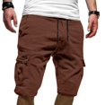 thumbnail image 2 of Men's Summer Casual Plus Lightweight Work Pants for Men Size Multi Pocket Tooling Work Pants Regular Fit Sports Shorts Five Point Cargo Pants Men Pant, 2 of 4