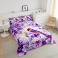 thumbnail image 4 of Erosebridal Wild Bird Bedding Twin Comforter Set,Purple Flower Down Comforter,Flowers Room Decorative,2pcs, 4 of 7