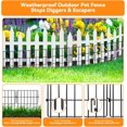 thumbnail image 4 of Animal Barrier Fence No Dig Garden Defense Rabbit Proof Garden Fencing with .in Gaps Metal Rabbit Fence for Garden Dog Blocker Under Barriers ( Panelsft(L) x in(H)), 4 of 9
