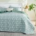 thumbnail image 1 of Gogreen Luxury Printed Quilt Set Twin Size, Lightweight Comforter Set, Oversized Bedspread Coverlet Quilted Bedding Set, with 2 Matching Pillowcases, for All Season, 1 of 9