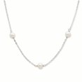 thumbnail image 2 of Perle d'Eau Douce Blanche en Argent Sterling 925 Rhodium 7-8mm avec Collier d'Extension de 2 Pouces 17 Pouces, 2 of 3