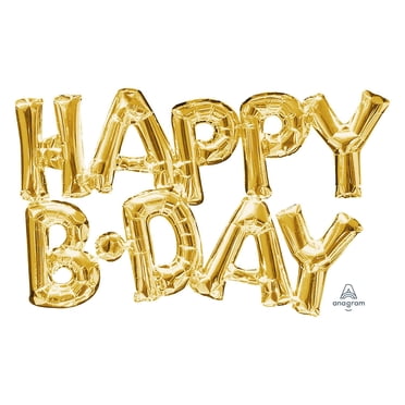 Bannière gonflable « HAPPY BIRTHDAY » Party Eh! d'Anagram International en argent