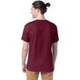 thumbnail image 2 of Hanes Mens 5.2 oz HEAVYWEIGHT Short Sleeve T-shirt, M, Maroon, 2 of 3