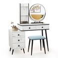 thumbnail image 1 of Costway Vanity Makeup Table Set 3-Color Dimmable Human Body Induction LED Light White, 1 of 10