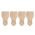 thumbnail image 1 of LYUMO Pied de Garde-Robe, 4 Pcs Pieds Sculptés pour Armoire Canapé Placard Pied de Table Basse Accessoires pour Hôtel, 1 of 8