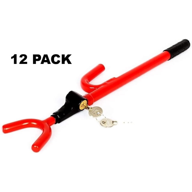 Universal Anti-Theft Car Steering Wheel Lock - 12 Pack