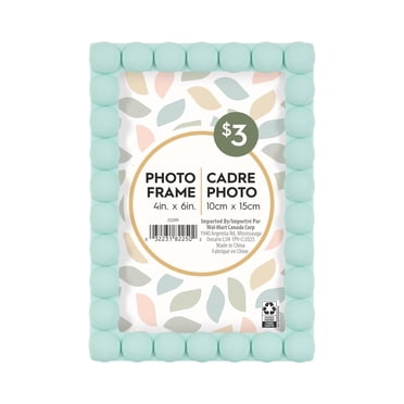 Cadre à photos perlé décoratif menthe de 10,2 cm x 15,2 cm pour table