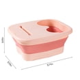 thumbnail image 2 of Clearance! Rewenti Foldable Foot Bath Bucket with Handle and Lid, Portable Foot Bath Spa Bucket with Massage Acupoints, Portable Foot Bath Bucket, Foldable Spa Bucket for Foot, 2 of 5