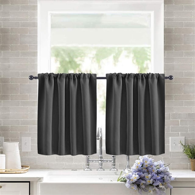 PRETXORVE Solid Color Curtains Living Room Bedroom Kitchen Partition Curtains Home Curtains