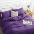 thumbnail image 3 of Duvet Cover Queen -Piece Prewashed Ultra Soft Queen Bedding Set - Features Zipper Closure and Corner Ties Includes Duvet Cover x Pillowcases No Comforter, 3 of 7