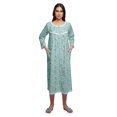 thumbnail image 4 of Moomaya Chemise de Nuit Boutonnée en Coton Imprimé pour Femmes, Robe de Nuit d'Allaitement, 4 of 5
