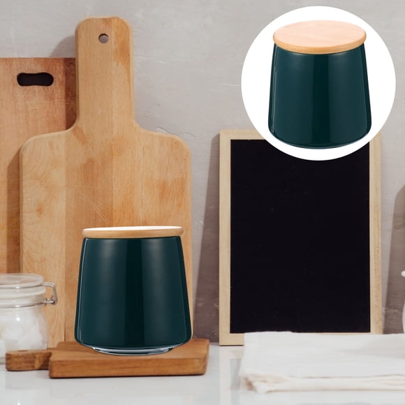 LOLIPPYY Ceramic Storage Can 10.5x3.9in Round Set for Kitchen Canister