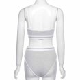 thumbnail image 4 of FOCUSNORM Women's Underwear Set V-neck Backless Camisole + Letter Briefs, 4 of 5