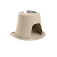 thumbnail image 1 of WeatherTech Système d'Alimentation pour Animaux de Compagnie Simple Hauteur 14 Pouces - Acier Inoxydable - Beige, 1 of 1