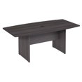 thumbnail image 1 of Pemberly Row Table de Conférence en Forme de Bateau 72W x 36D avec Base en Bois, Gris Orage, 1 of 6