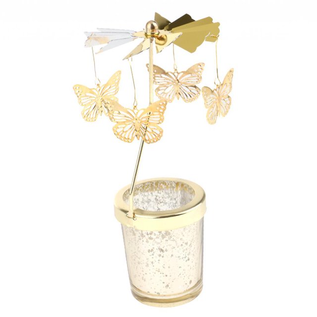 Abbracc Metal Spinners Rotating Tea Light Candle Holders Candle Stand DIY -Butterfly