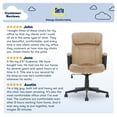 thumbnail image 4 of Serta Hannah Chaise de Bureau en Microfibre avec Appui-Tête Coussin Peluche Beige, 4 of 13