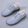 thumbnail image 4 of Chaussures Décontractées pour Femmes, Couleur Unie, à Lacets, Talon Plat, Semelle Souple, Bout Rond, Chaussures Simples, 4 of 9