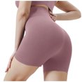 thumbnail image 1 of Timegard Short de Vélo pour Femmes Taille Haute Ajusté Extensible Confortable Entraînement Course Yoga Short Couleur Unie, 1 of 5
