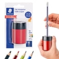 thumbnail image 1 of Staedtler Manual Metal Pencil Sharpener with 1 Hole, Red, 1 of 4