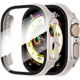 thumbnail image 1 of KOMI 2-Pack for Apple Watch Ultra/Ultra 2 49mm PC All-Around Screen Protector Case, Tempered Glass Screen Protector Case Ultra-Thin for iWatch Ultra/iWatch Ultra 2 49mm Protection Cover -Starlight, 1 of 5