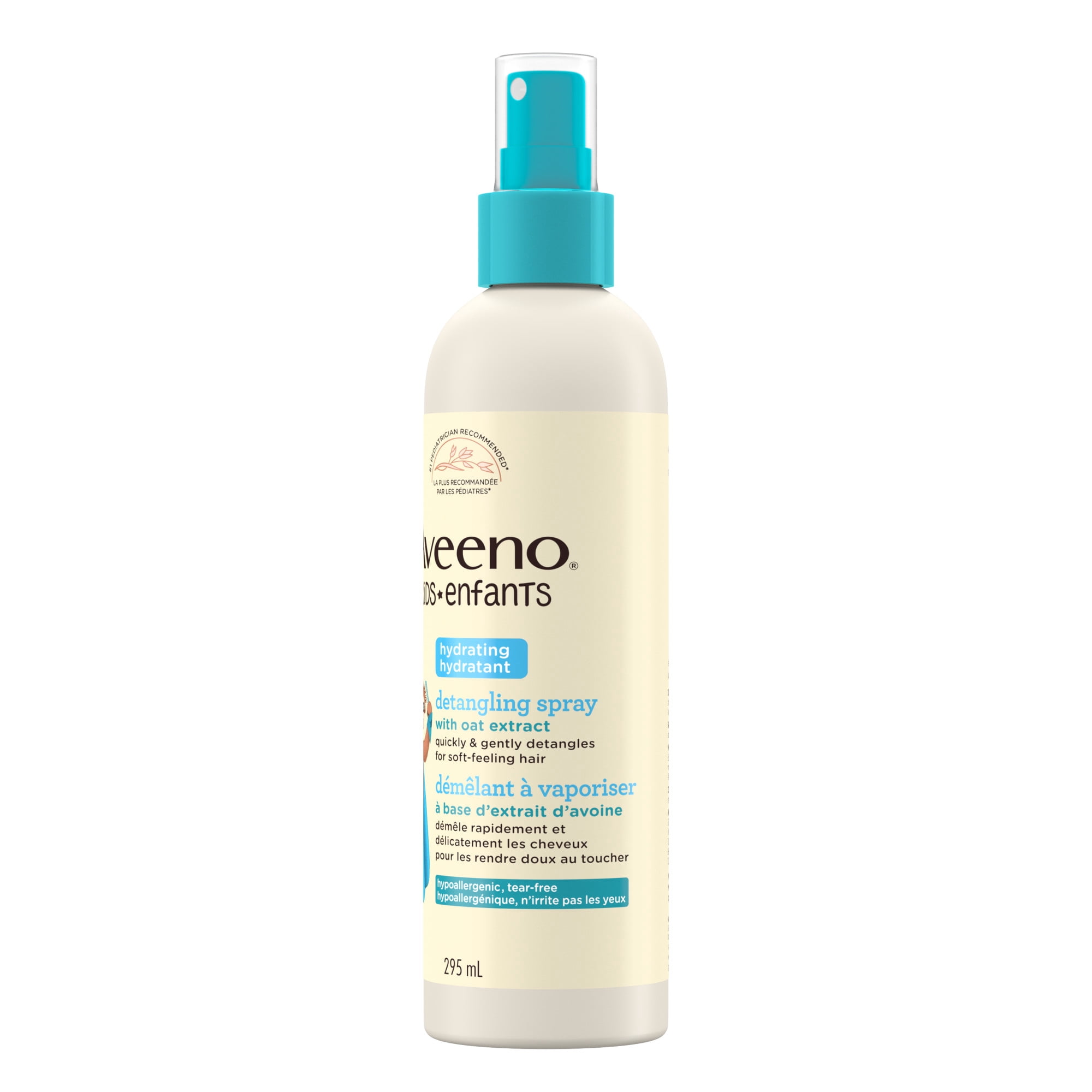 Aveeno(R) Kids Hydrating Detangling Spray with Oat Extract, Quickly & Gently Detangles Kids' Hair, Tear-Free & Suitable for Skin & Scalp, Light Fragrance, Hypoallergenic