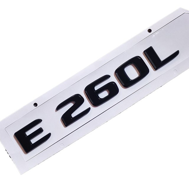 ZWEIP Car Rear Tail Emblem Number Letters Car Sticker For Mercedes Benz E260L E 260L Chrome Silver/ Matte Black