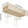thumbnail image 4 of Bowayaoa Wall-Mounted Mesh Toilet Over Tank Shelf Metal Bathroom Storage Rack Dense Mesh Draining Rack for Shampoo Bottles, Black, 4 of 7