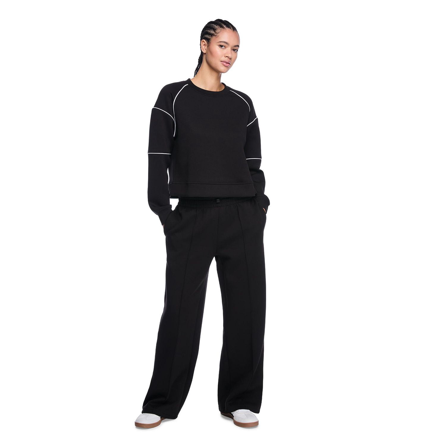 Athletic Works Women's Crew-Neck Soft Knit Pullover
