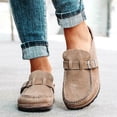 thumbnail image 2 of Women Casual Comfy Clogs Suede Slip On Sandals Summer Home Office Shoes, 2 of 5