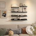 thumbnail image 4 of Wall Mounted Floating Shelves Set of Rustic Wood Wall Shelves for Bathroom Bedroom Kitchen Living Room Storage and Decoration Picture Ledge, 4 of 6
